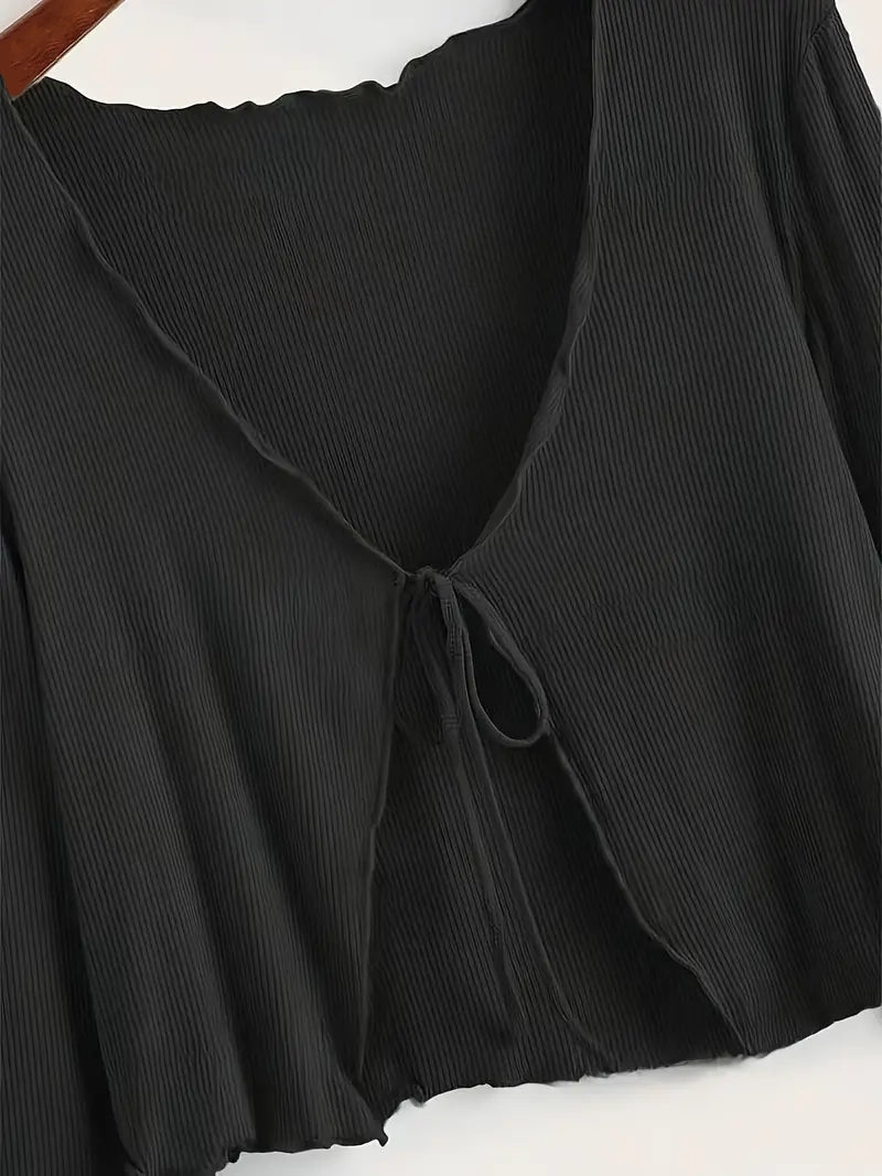 Katherine Plus Size Knit Cardi Black, plus size outerwear, front view