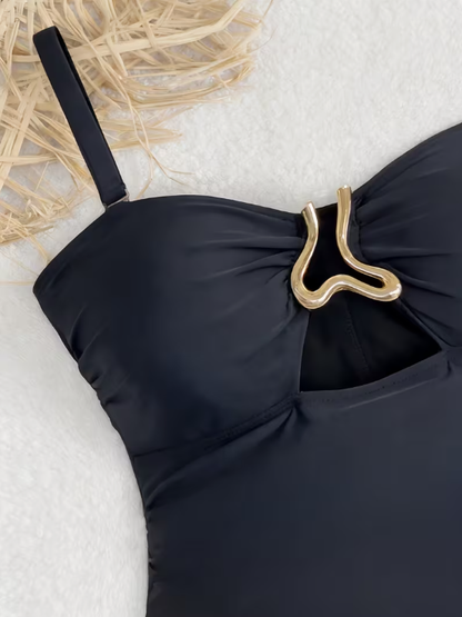 La Playa Luxe Plus Size Swimsuit Set, plus size swimwear, detail view