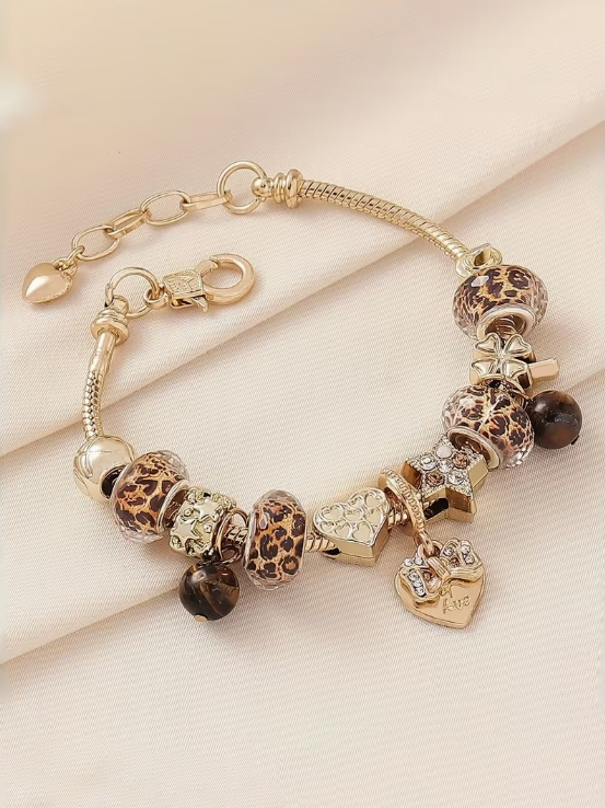 Leopard Details Charm Bracelet