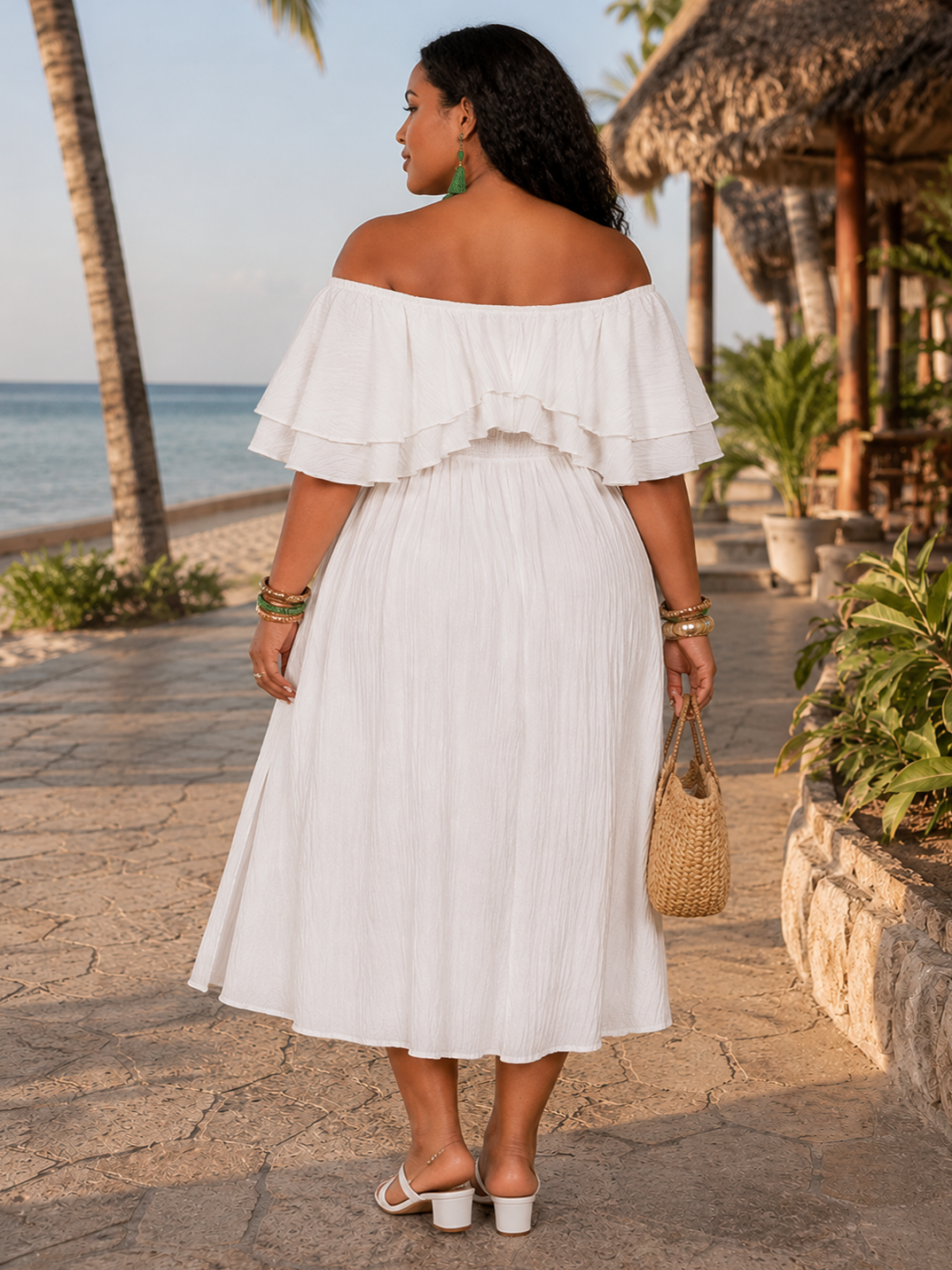 Marly Off Shoulder Plus Size Dress