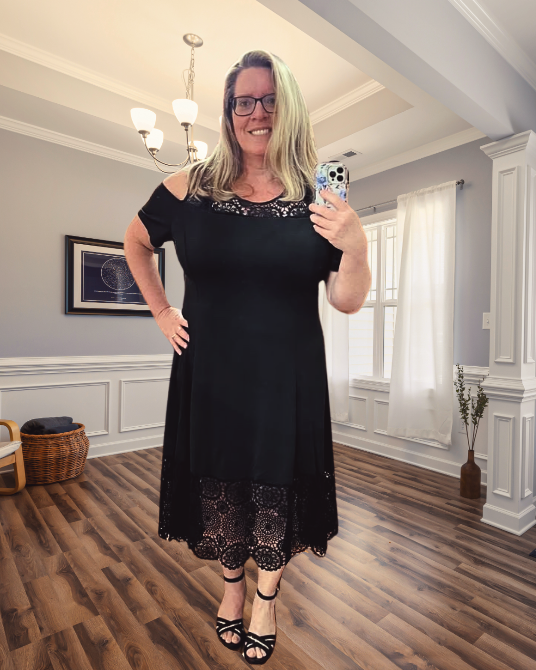 Lolita Plus Size Dress with Lace Trim