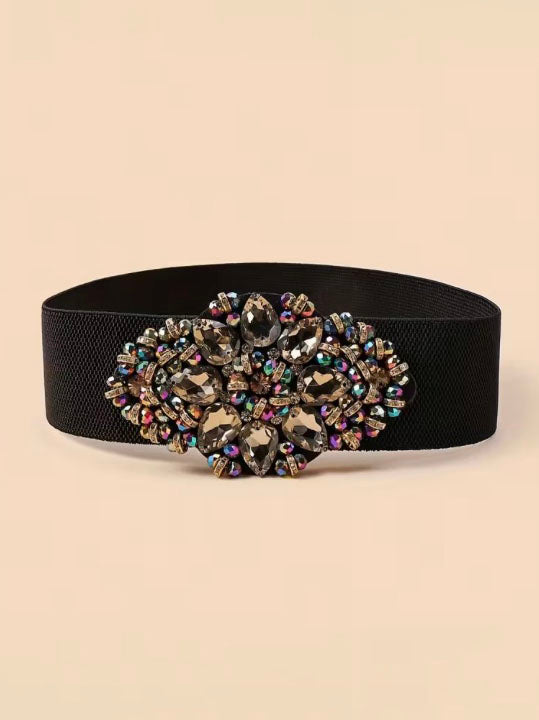 Midnight Jewel Statement Belt, belt, front view