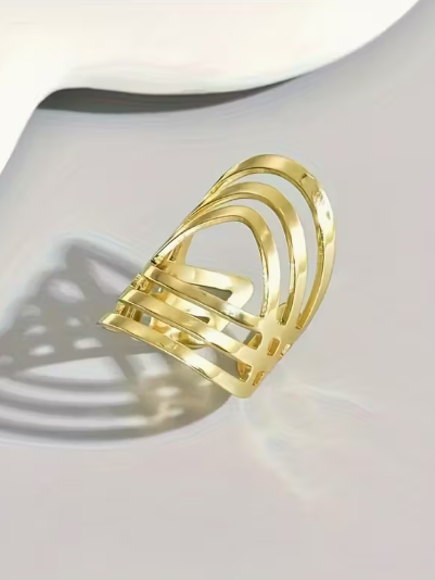 Modern Sculptural Open Band Ring, ring, alternate view