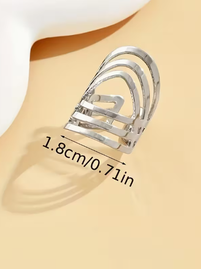 Modern Sculptural Open Band Ring, ring, styled view