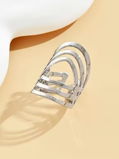 Modern Sculptural Open Band Ring, ring, front view