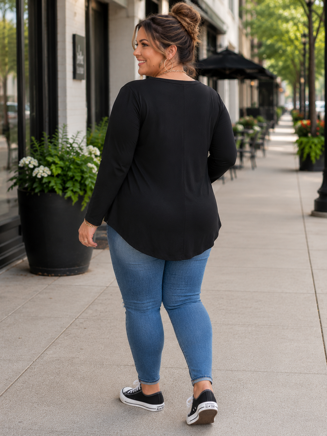 Neva Long Sleeve Plus Size Top