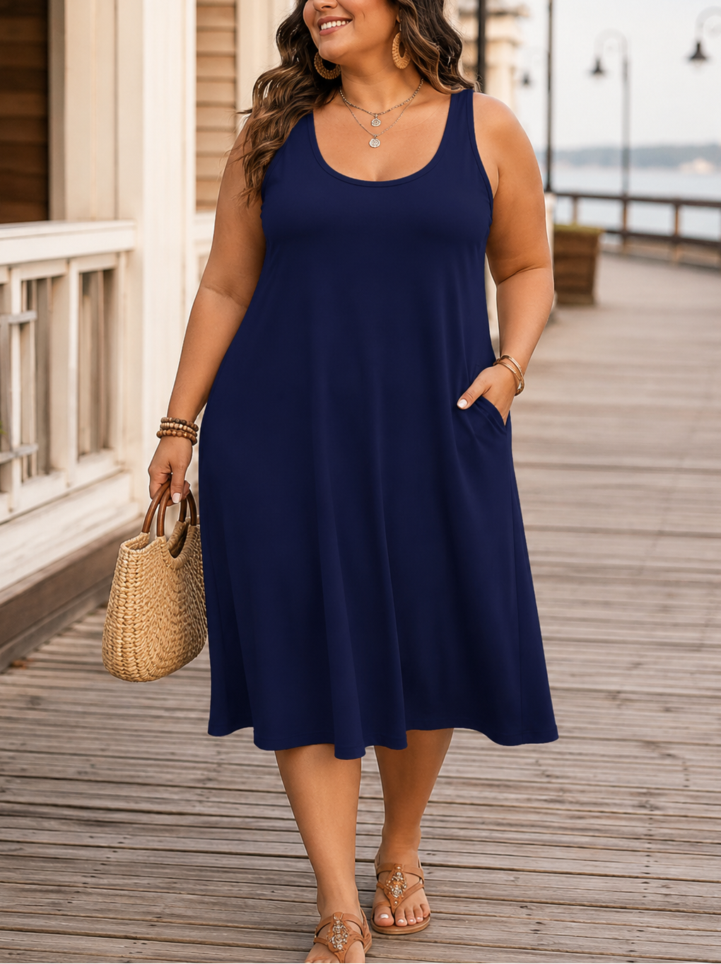 Nicola Sleeveless Plus Size Dress