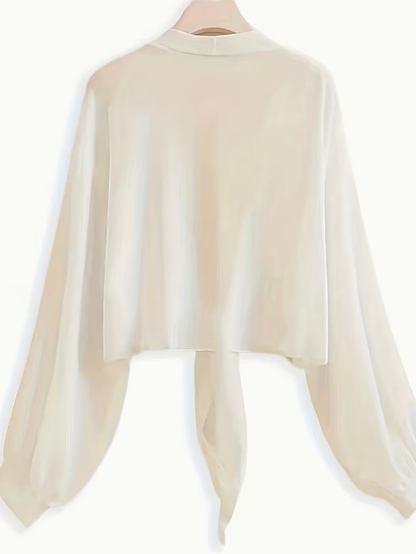 Nina Chiffon Crop Plus Size Cover Up detail view
