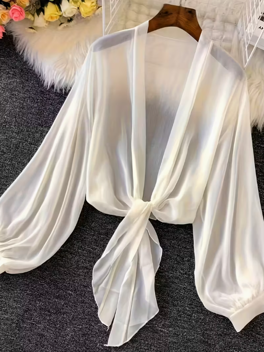 Nina Chiffon Crop Plus Size Cover Up