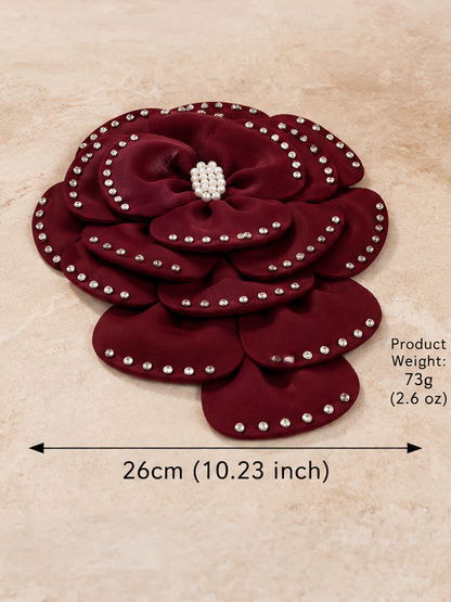 Oversized Flower with Rhinestones
