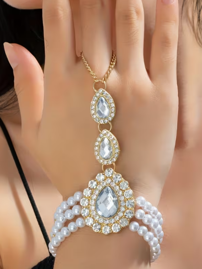 Pearl & Shine Statement Bracelet & Ring
