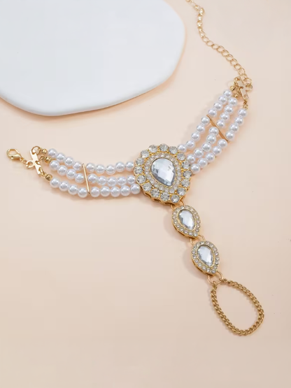 Pearl & Shine Statement Bracelet & Ring alternate view