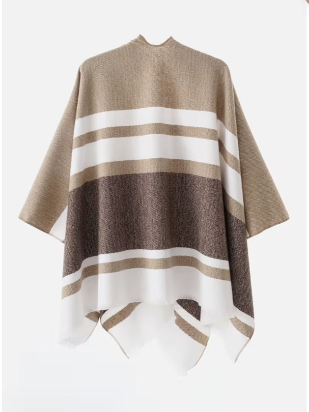 Plaid Scarf Blanket Cape