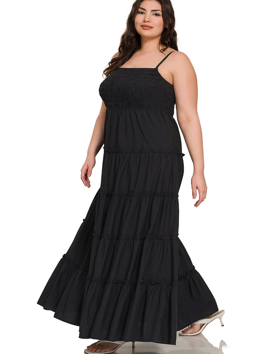 Alora Plus Size Maxi Dress in Black