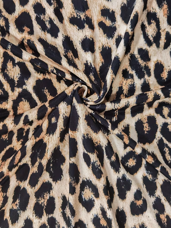 Roxy Leopard Plus Size Maxi Dress, plus size dress, styled view