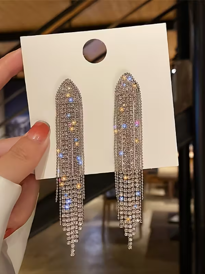 Dangle Rhinestone Earrings