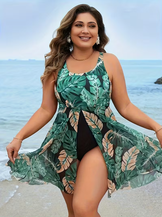 Sofia Tropical Plus Size Bathing Suit