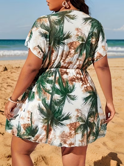 Laticia Tropical Plus Size Cover Up