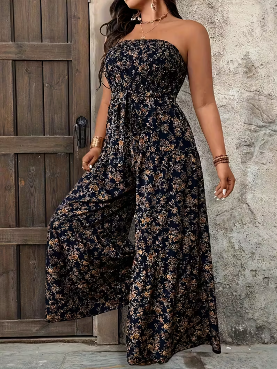Kay Strapless Plus Size Jumpsuit