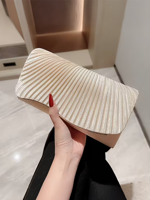 Pleated Luxe Clutch