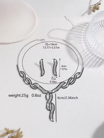 Timeless Rhinestone Necklace Set