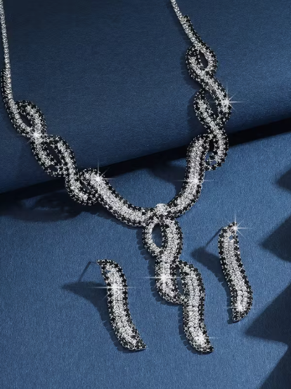 Timeless Rhinestone Necklace Set