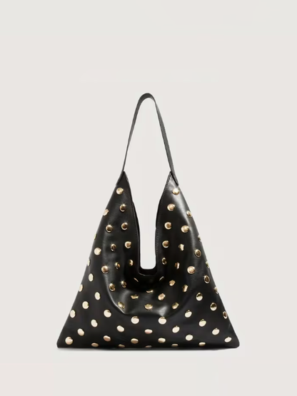 Slouch Studded Shoulder Bag