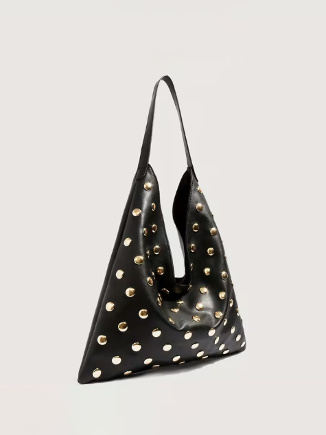 Slouch Studded Shoulder Bag