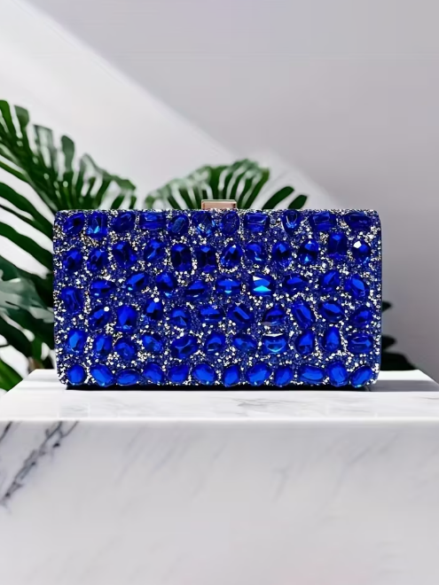 Dazzling Gemstone Box Clutch