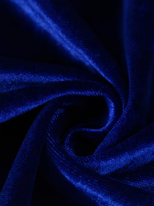 Blossom V-Neck Velvet Plus Size Dress