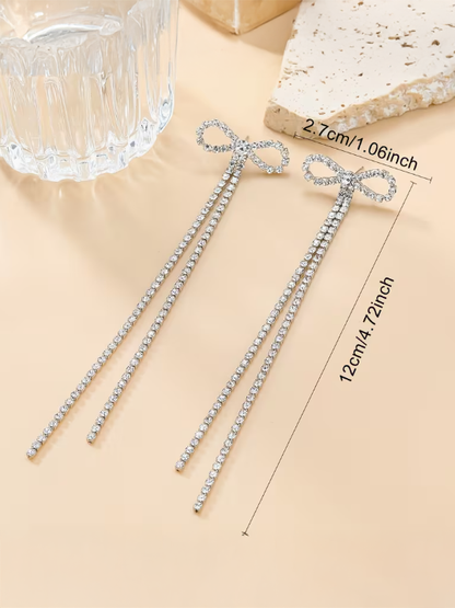 Dangling Bow Earrings