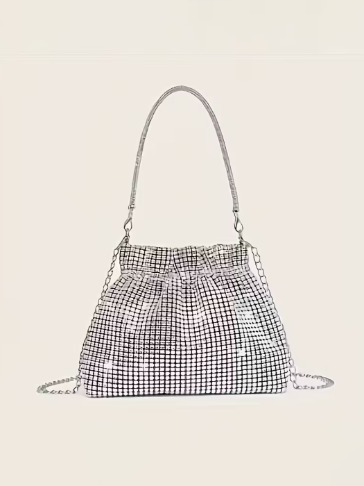 Rhinestone Bucket Evening Bag