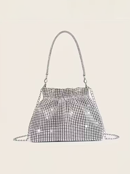Rhinestone Bucket Evening Bag