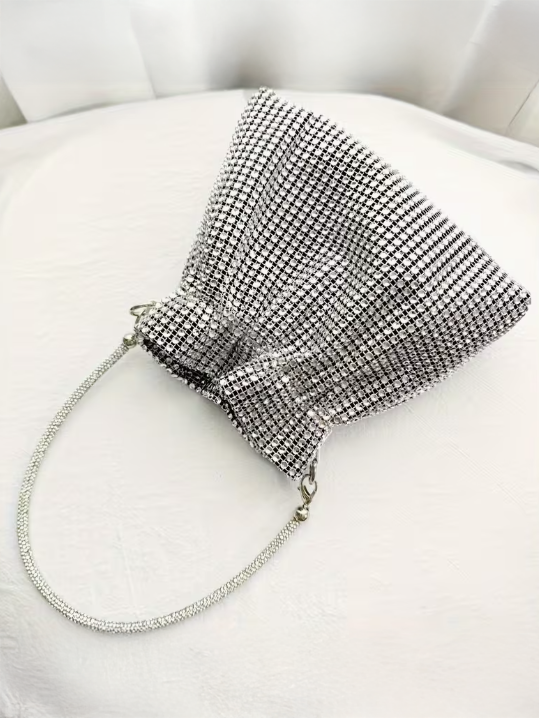 Rhinestone Bucket Evening Bag