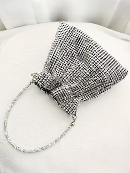 Rhinestone Bucket Evening Bag
