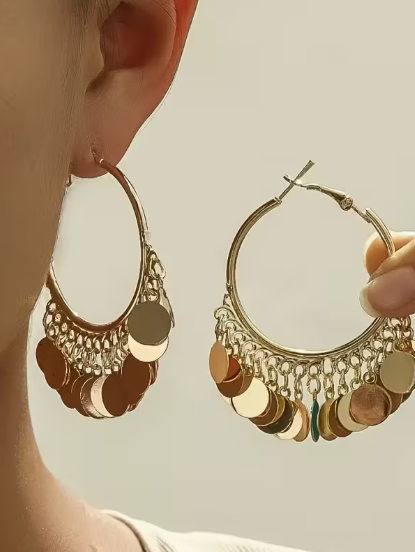 Golden Layered Hoop