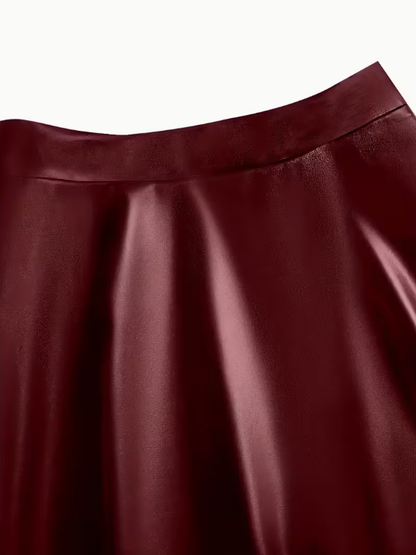 Marielle Faux Leather Plus Size Skirt