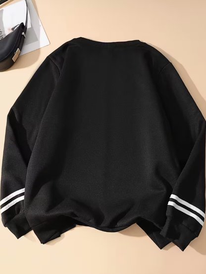 Just Breathe Crew Neck Plus Size Sweater