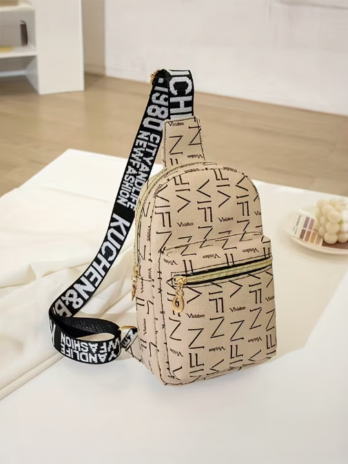 Letter Detail Crossbody Bag