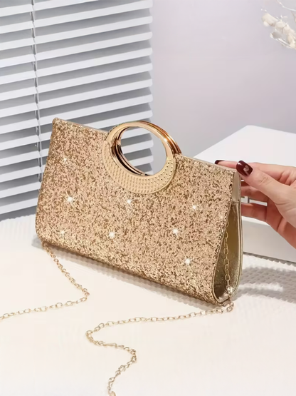 Elegant Glitter Evening Clutch