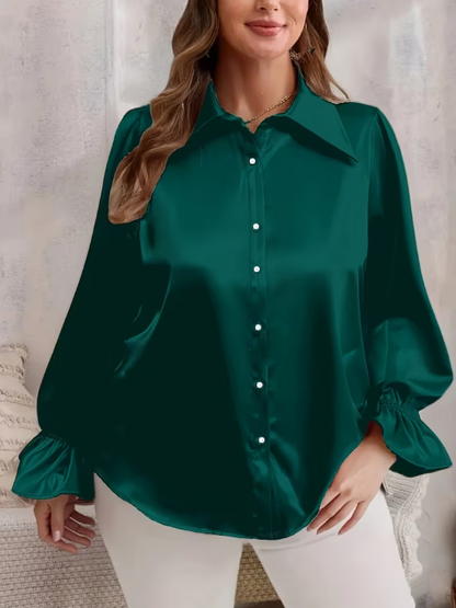 Briar Satin Plus Size Blouse