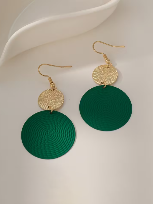 Bold Drop Circle Earrings