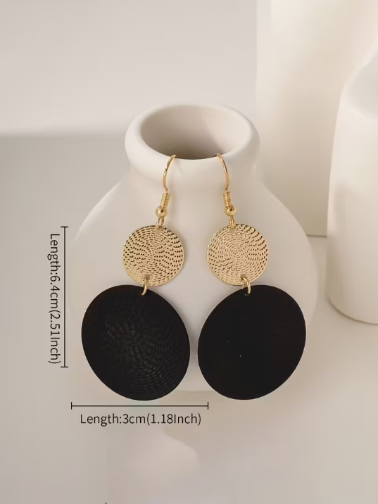 Bold Drop Circle Earrings