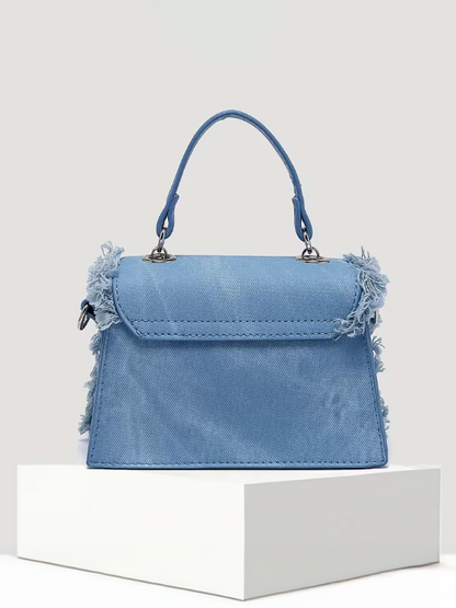 Distressed Denim Mini Bag