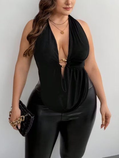 Nicole Cowl Neck Plus Size Top