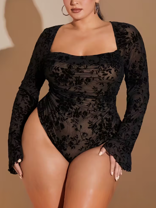 Femme Fatale Lace Plus Size Bodysuit