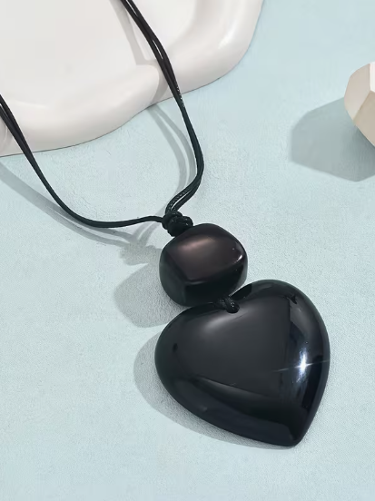 Midnight Heart Pendant Necklace