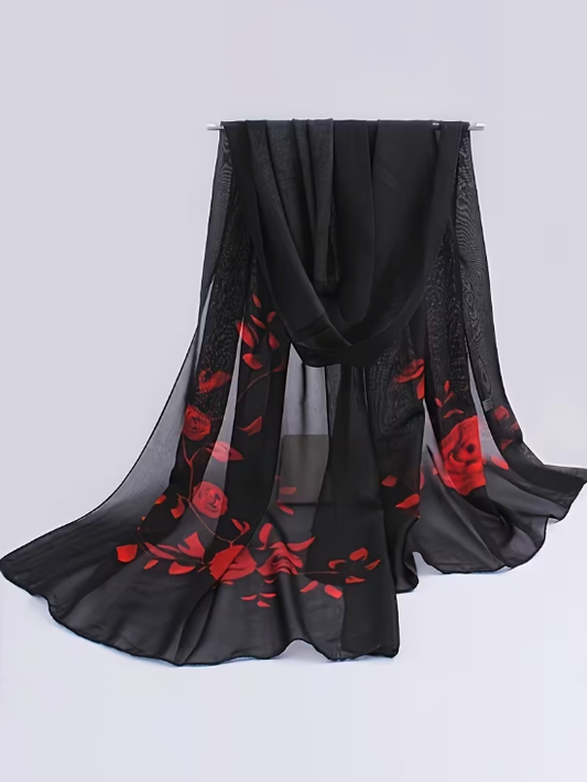 Roses Are Red Sheer Scarf