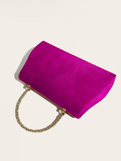 Elegant Purse With Golden Handle