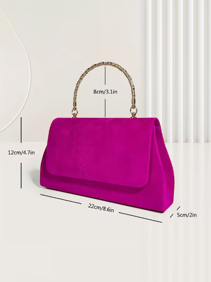 Elegant Purse With Golden Handle